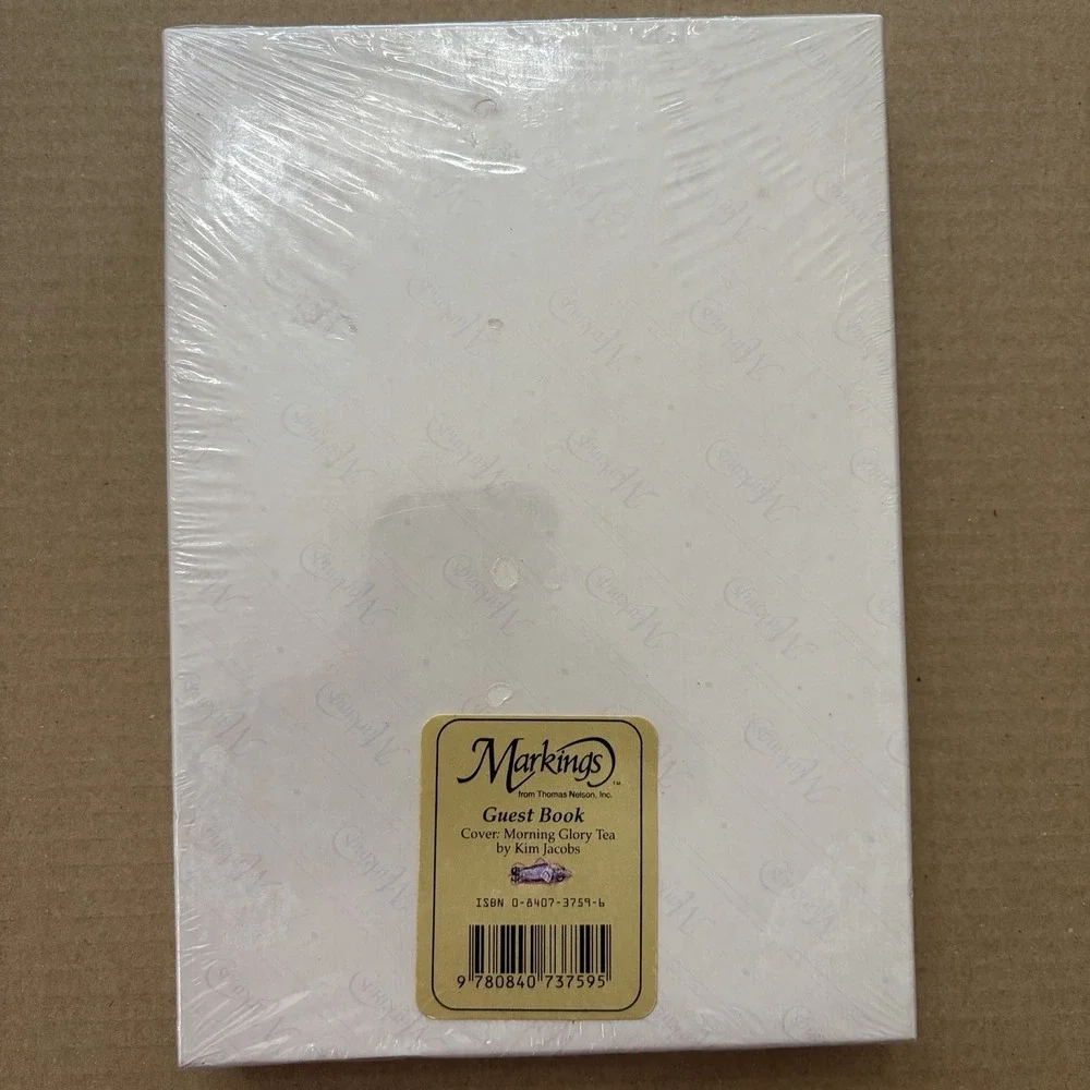 Vintage Kim Jacobs Morning Glory Tea Guest Book NOS Sealed